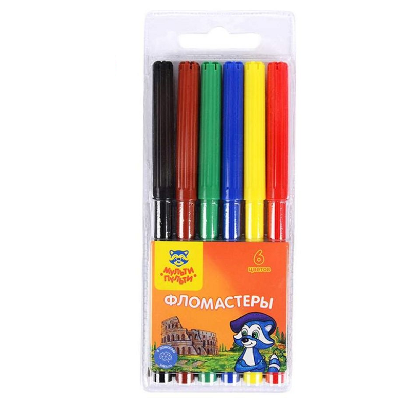 Фломастеры 6цв