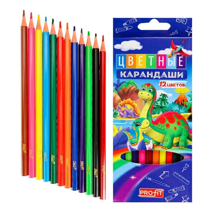 Карандаши цветные 12цв