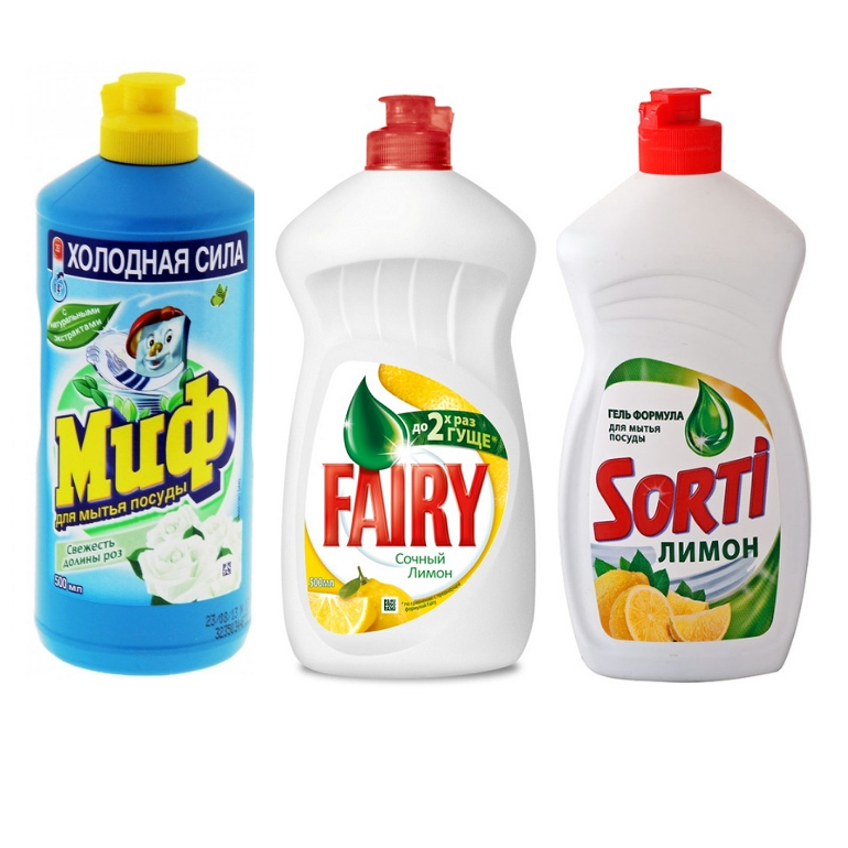 Средства для мытья посуды до 0,5л