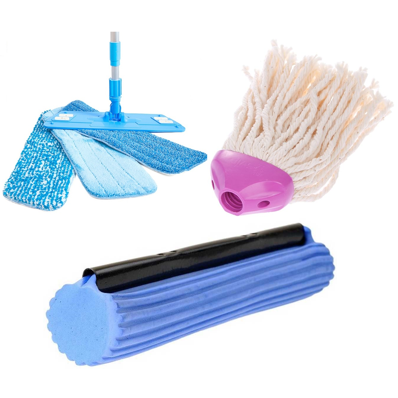 Тряпки для пола, насадки для швабр