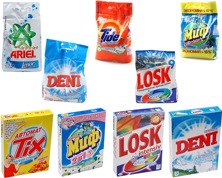 Средства для стирки порошки