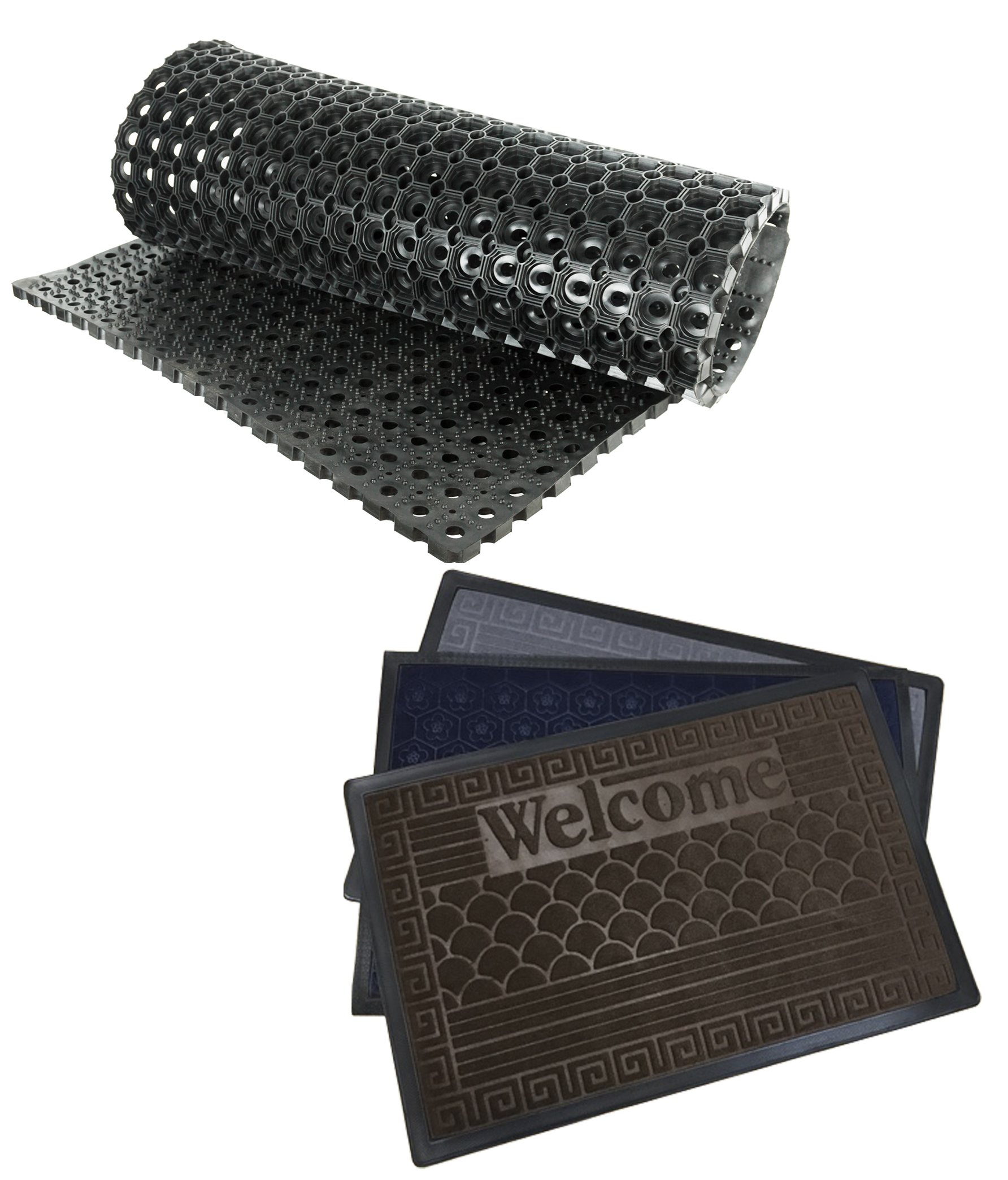 Коврики придверные, грязезащитные