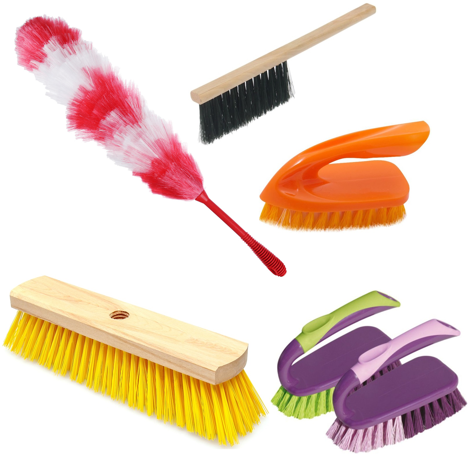 Щетки, щетки утюжки, сметки для уборки