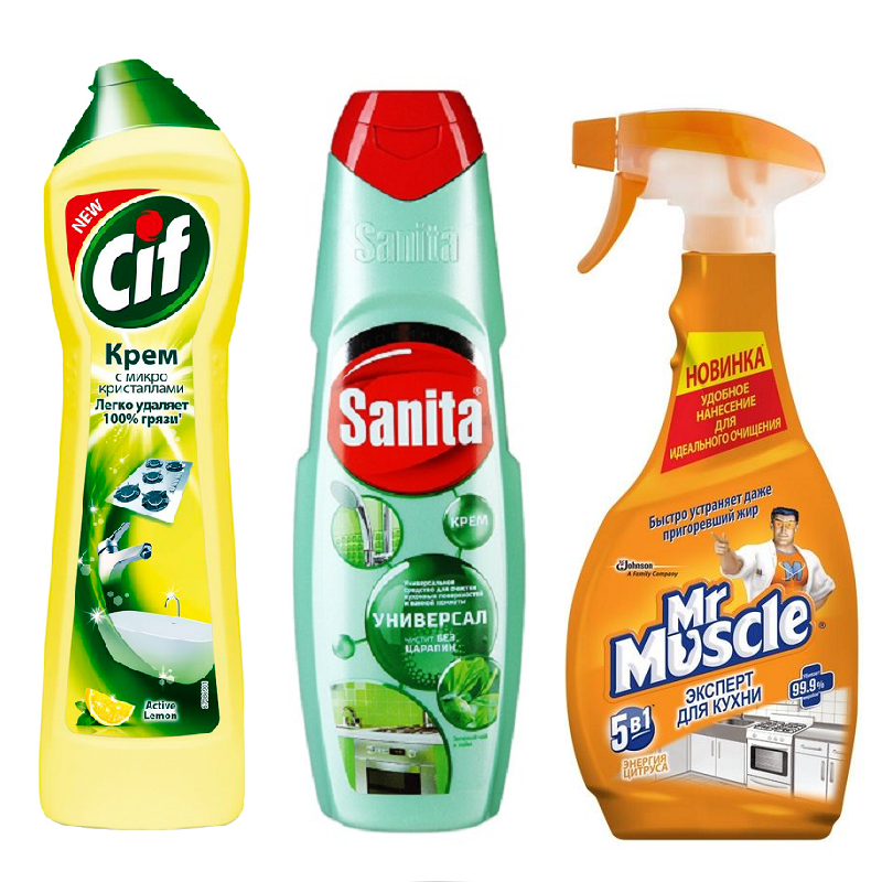 Средства универсальные жидкие, гель, крем