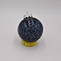 Шар изумрудный синий рисунок  8см  SY190М213