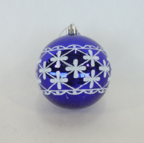 Шар синий белый рисунок 8см  ST8038