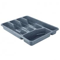 Лоток для столовых приборов Plast Team Stone 330х260х43мм темный камень