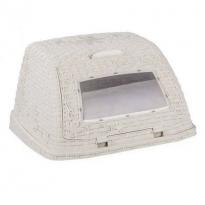 Хлебница Плетенка 32,5х26х19см слоновая кость