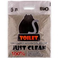 Наполнитель комкующийся бентонитовый Just Clean 5л