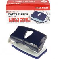 Дырокол Prof-Press на 10л пластик т-синий