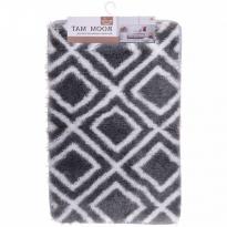 Коврик для ванной 50х80 Геометрия серый