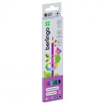 Карандаши цветные Berlingo SuperSoft 2в1 с двухцв грифелем 6шт 12цв 