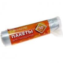 Пакеты для продуктов EuroHouse Eco 24х31см 50шт в рулоне