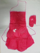 Фартук кухонный взрослый с варежкой-прихваткой