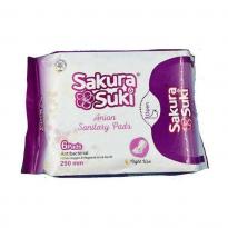 Прокладки гигиен Sakura Suki 290мм ночные 6шт