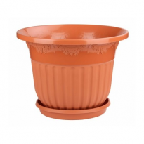 Горшок-кашпо Лозанна с подд 40л коричневый