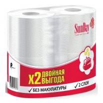 Бумага туалетная SunDay 2сл 4шт 16м