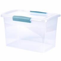 Ящик для хранения Laconic с защелками 14л небесный прозрачный
