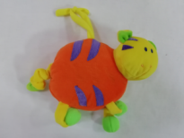 Игрушка мягконабивная погремушка тигр муз