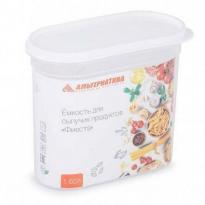 Емкость для сыпучих продуктов без клапана Фиеста 1,65л белый