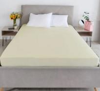 Простынь на резинке 90х200х20 трикотаж желтый